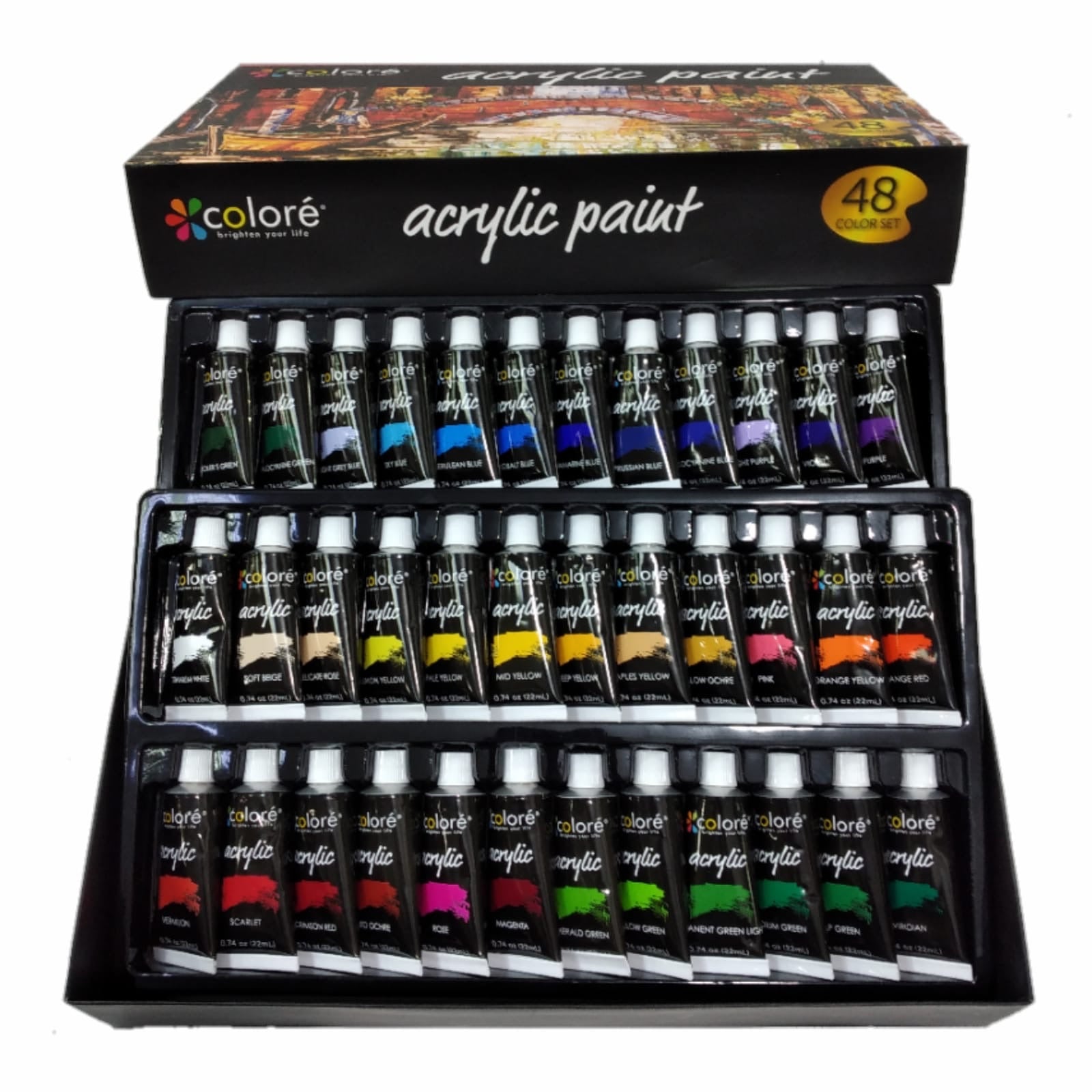 Colore acrylic paint 48 colors 22 ml