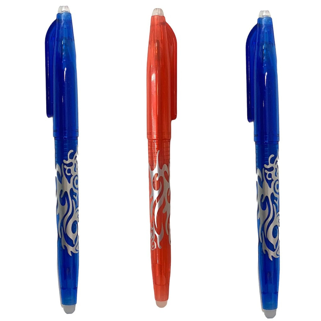 A&T Erasable Pen 3 Pack 2 Blue 1 Red || مجموعة قلم حبر ماسح ٢ ازرق و ١ احمر