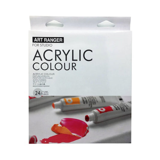 Art Rangers Acrylic Color Tubes 24 colors 12ml  ||  الوان اكريليك ارت رينجر انابيب عصار ٢٤ لون حجم 12 مل