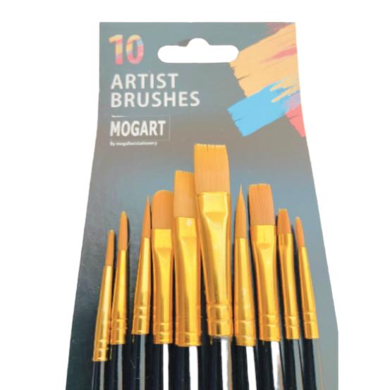 Mogart Brush Set of 10 || مجموعة فرش رسم 10 حبة موق ارت⁩