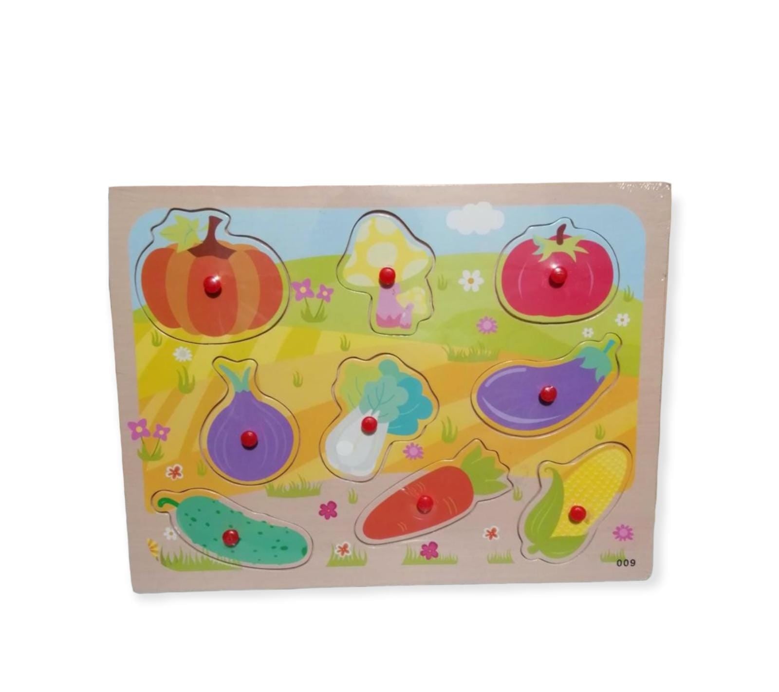 Puzzles Colored Vegtables 9 Pcs || بازل خضروات ملونه ٩ قطعة⁩