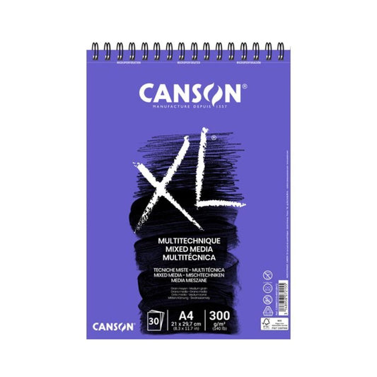 Canson XLFluid Mix Media Sketch Pad A4 || A4 كراسة رسم كانسون ميكس ميديا اكس ال حجم