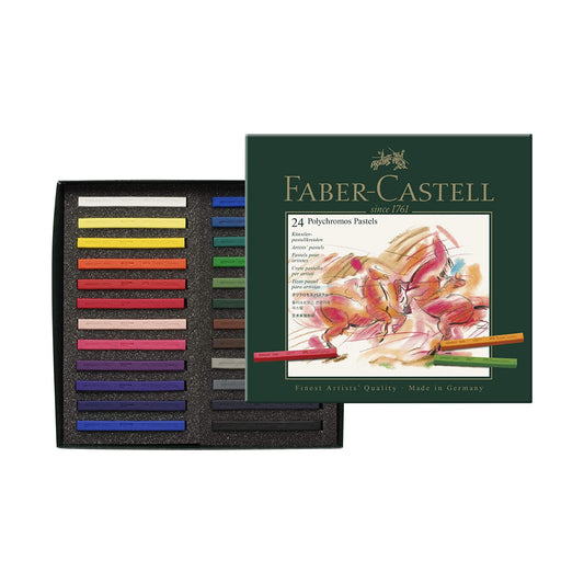 Faber castell Polychromos Pastels  Set 24 || الوان باستيل فيبر كاستل 24 لون