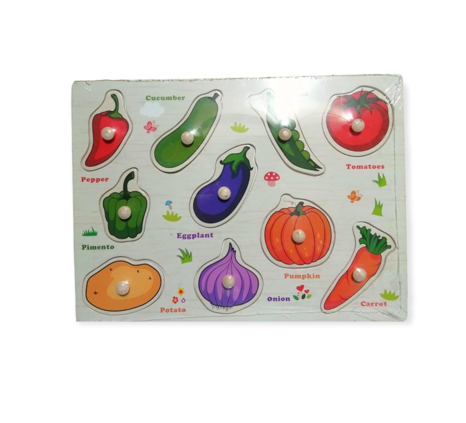 Puzzles Colored Vegtables 10 Pcs || بازل خضروات ملونه ١٠ قطعة⁩⁩