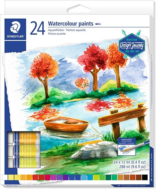 Staedtler Watercolour paint tubes 24 Colors || الوان مائيه عصاره ستدلر ٢٤ لون