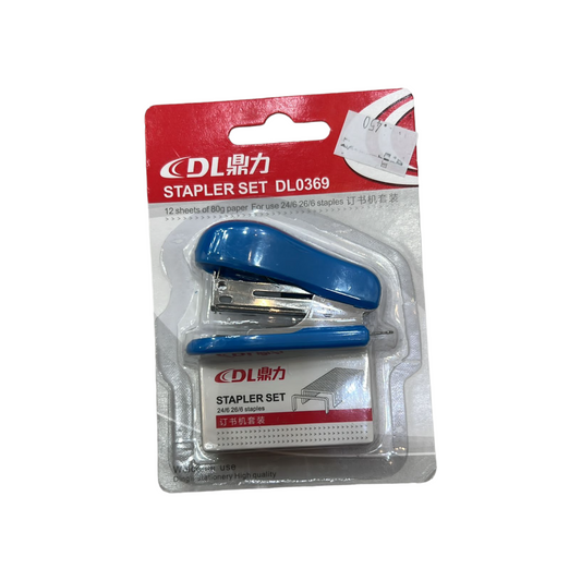 Mini Stapler Set DL0369 Blue Color || طقم دباسه صغيره لون ازرق