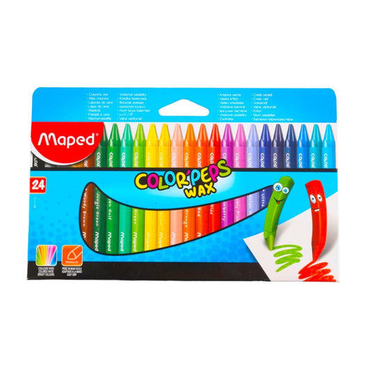 maped color peps wax 24 colors || الوان شمعية مابد ٢٤ لون