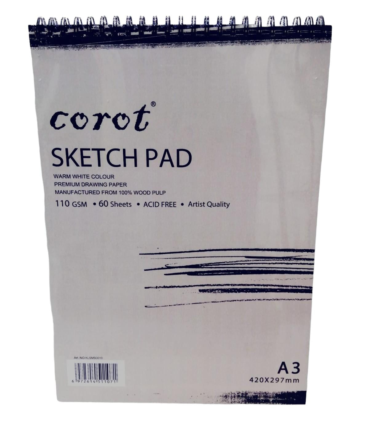 Corot Artists Sketch Book - Acid Free 110 GSM || دفتر سكيتش كوروت 110 جم