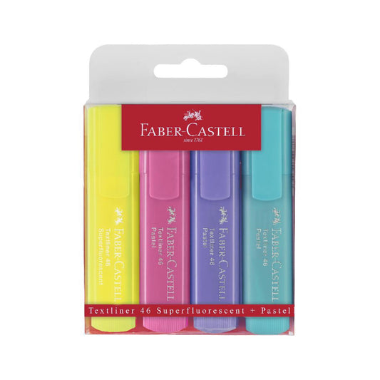 Faber Castell Pastel Highlighters 4 Colors || اقلام فسفورية باستيل فيبر كاستل ٤ لون