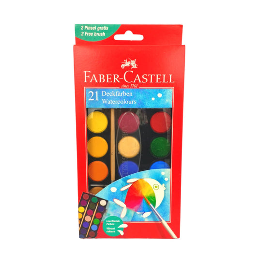 Faber Castell Water Color 21 Colors || الوان مائيه فيبر كاستل⁩ ٢١ لون⁩