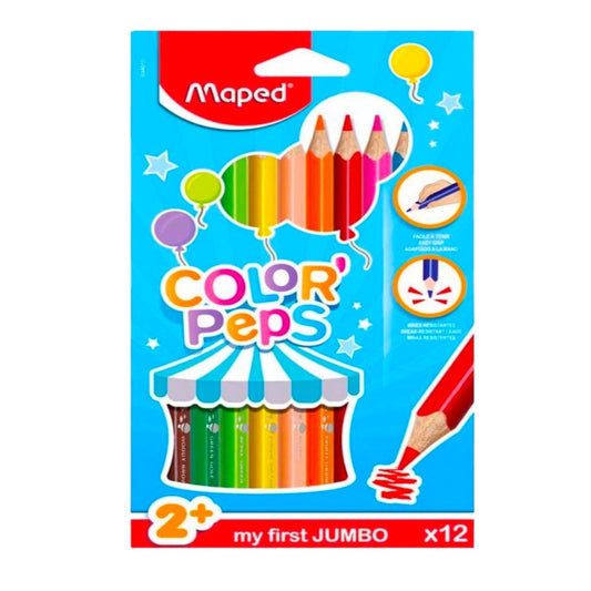 Maped Color Peps My First Jumbo Colored Pencils 12 Colors || الوان خشبية مابد جمبو ١٢ لون