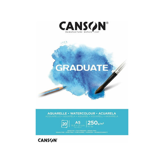 Canson Graduate Aquarelle 250 Gm A5 || A5 دفتر رسم كانسون للمائي 250جم