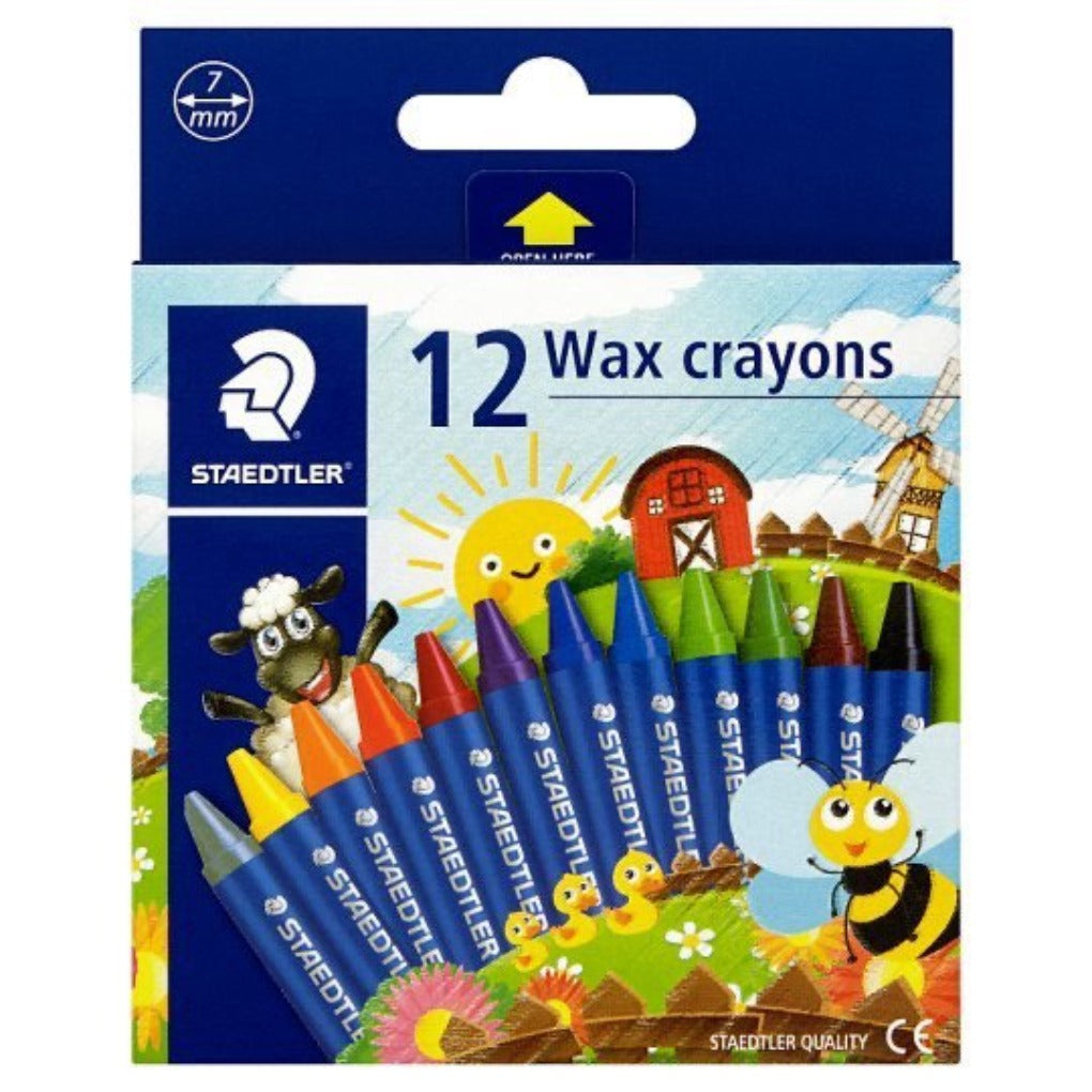 Staedtler 12 Wax Crayons || الوان شمعية ستدلر ١٢ لون