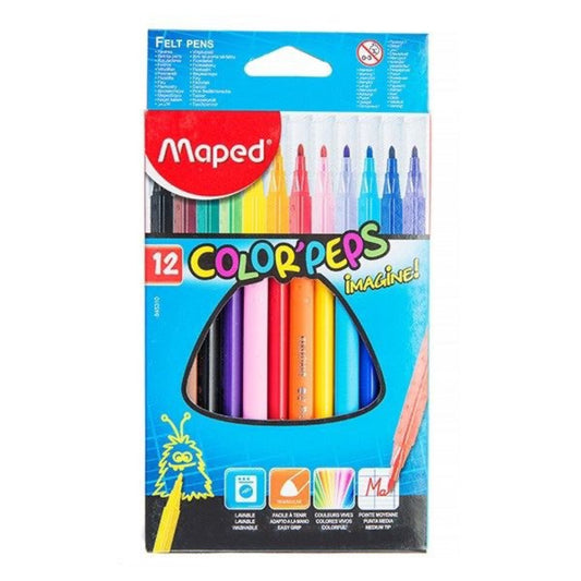 Maped Colorpeps Imagine Felt Tip 12 Colors || الوان شينية مابد اماجين ١٢ لون