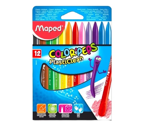 Maped Color Peps  12 Colors Plasticlean || الوان مابد شمعية بلاستيكلين ١٢ لون