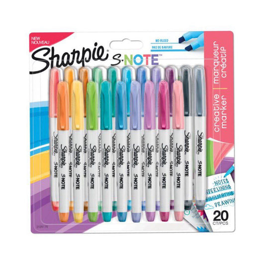 Sharpie S-Note Creative Marker 20 Color || مجموعة الوان ماركرز شاربي ٢٠ لون⁩