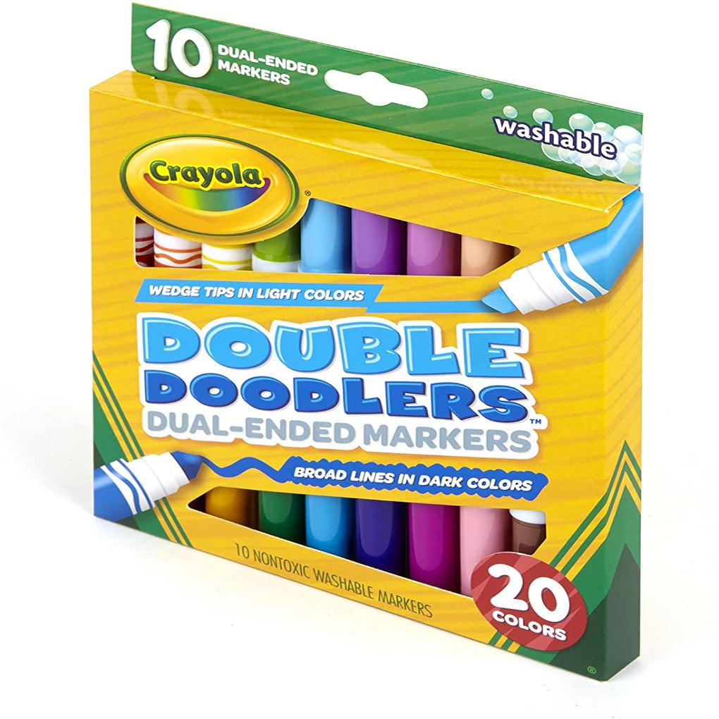 Crayola Double Doodlers Dual Ended Markers 20 Colors || الوان شينية كرايولا براسين ٢٠ لون