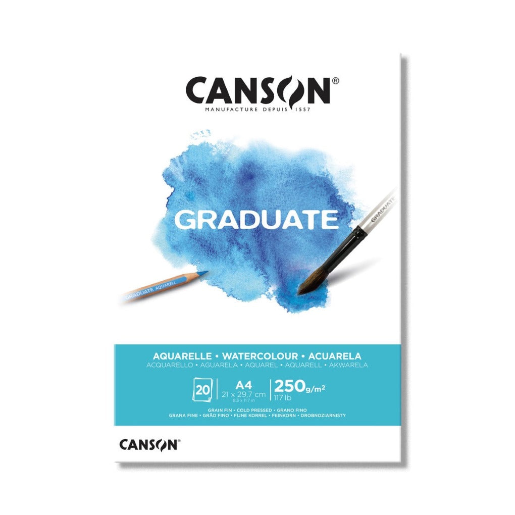 Canson Graduate Aquarelle 250 Gm A4 || A4 دفتر رسم كانسون للمائي 250جم