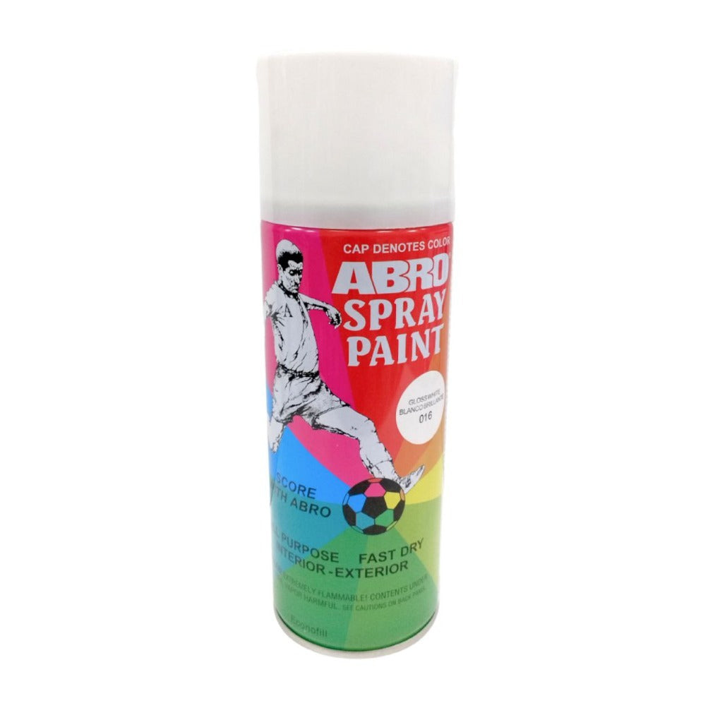 Abro Spray Paint Brilliant White || دهان رش سبراي ابرو⁩ ابيض لامع