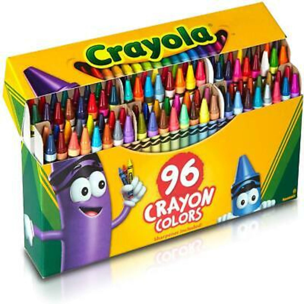 Crayola Crayon Coloring Set 96 Pieces With Sharpener || الوان شمعية كرايولا ٩٦ لون مع براية