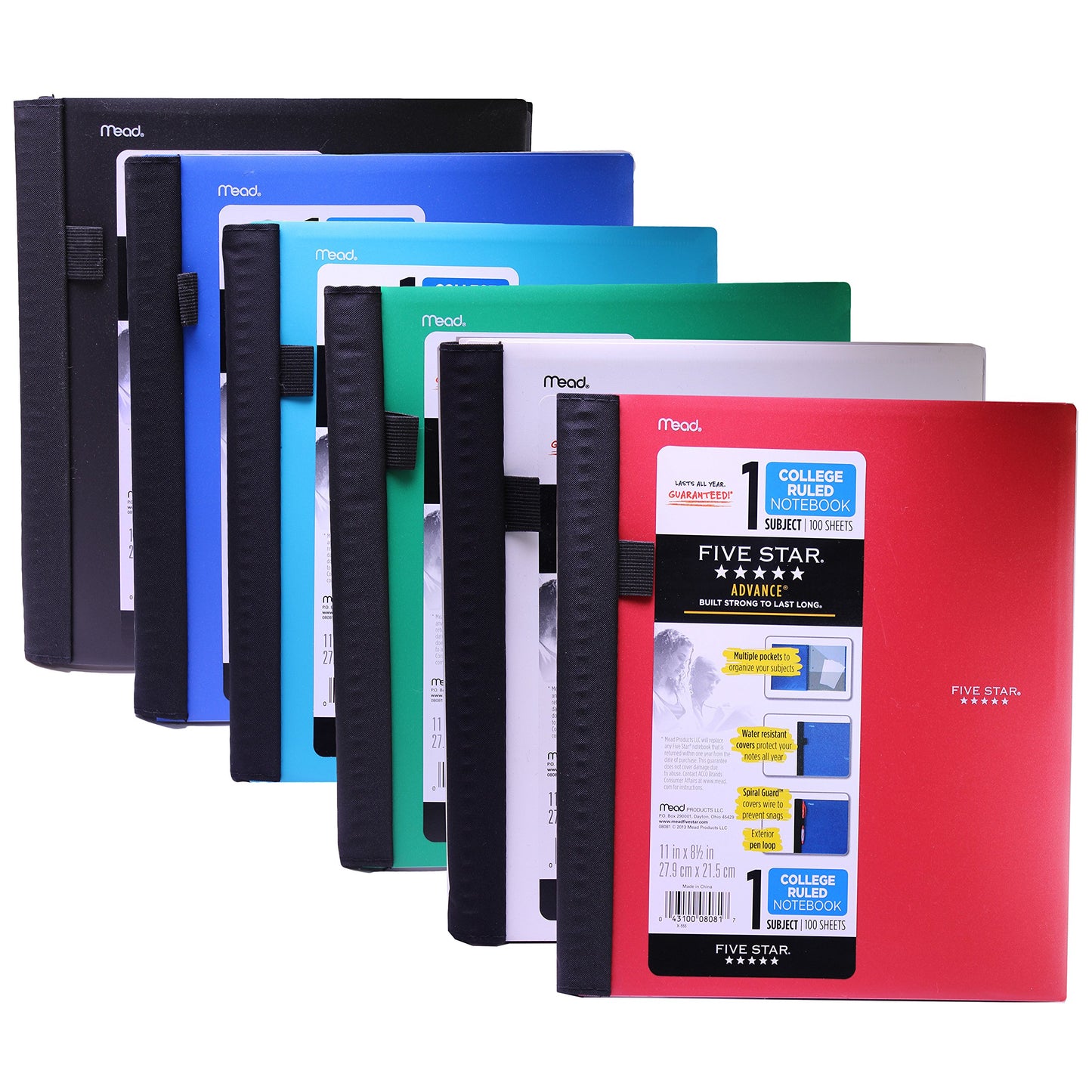 Mead College Ruled 1 Subject Notebook Assorted Color Covered Spine || دفتر ميد موضوع ١ الوان مشكله⁩⁩
