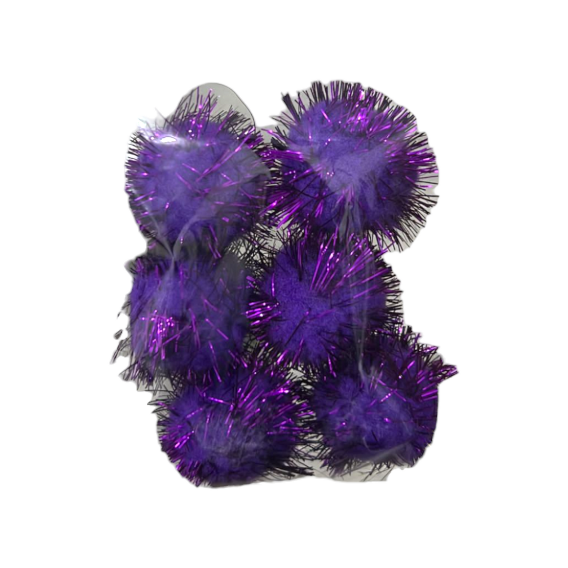 Glitter Cotton Balls Purple Color || قطن زري لون بنفسجي 