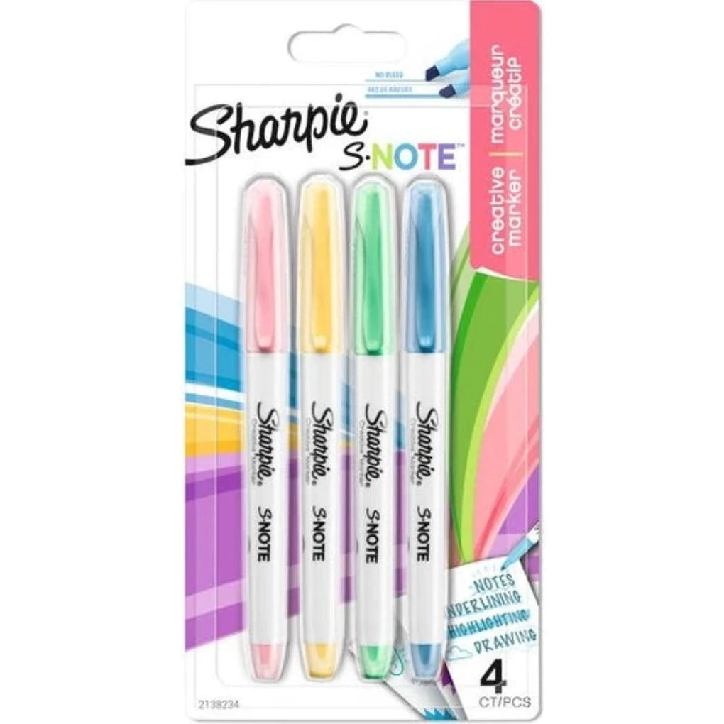 Sharpie S-Note Creative Marker 4 Color || مجموعة الوان ماركرز شاربي ٤ لون
