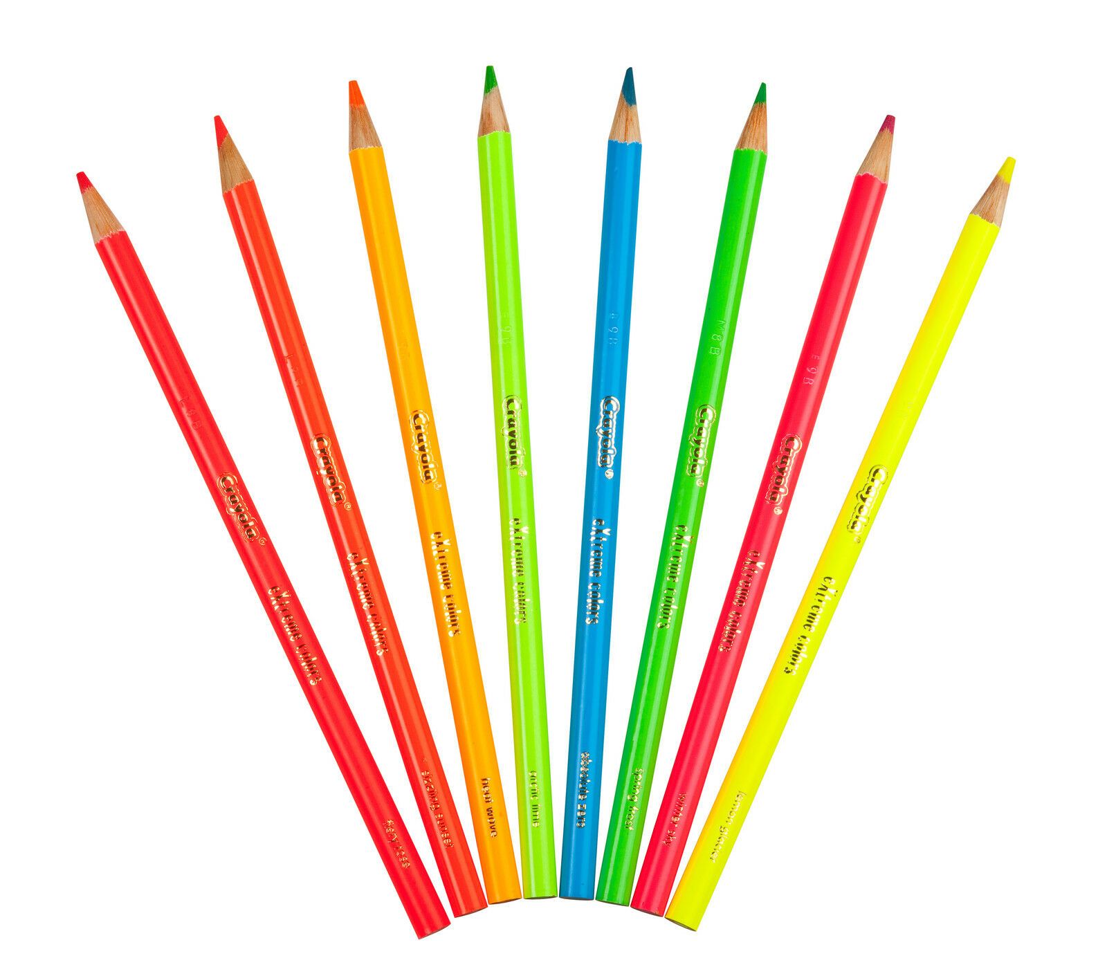 Crayola Extreme Colors 8 Pack || الوان خشبية فسفورية كرايولا ٨ لون ...