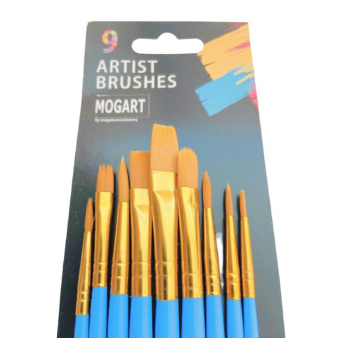 Mogart Brush Set of 9 || مجموعة فرش رسم ٩ حبة موق ارت