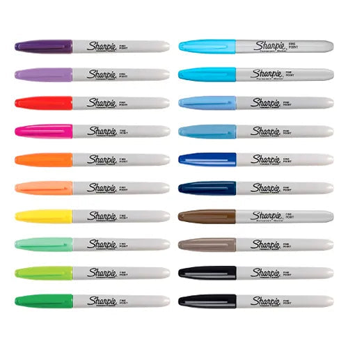 Sharpie Fish Special Edition Permanent Marker Set Assorted, 28 Pieces || مجموعة اقلام شاربي 28 لون