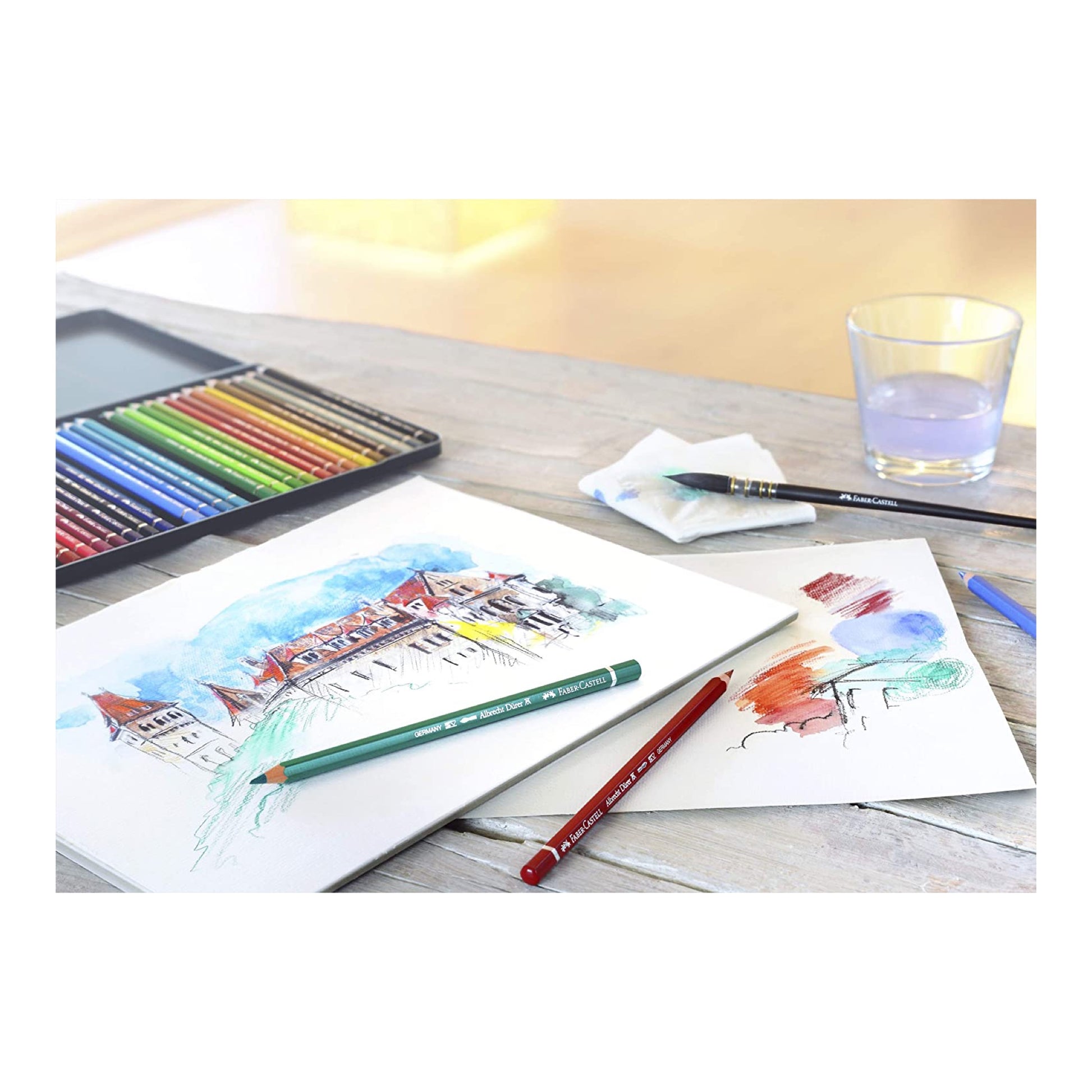 Faber Castell Albrecht Durer Water Color Pencils 24 Colors || الوان فيبر كاستل خشبيه مائيه 24 لون