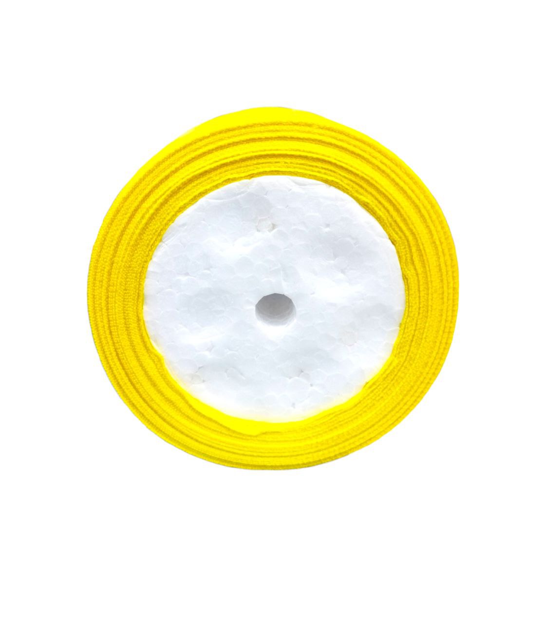 Satin Ribbon 4 Cm Yellow || ريبون ساتان ٤ سم لون اصفر