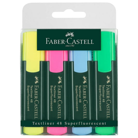 Faber Castell Highlighters Set of 4 || اقلام فسفوري فيبر كاستل ٤ لون
