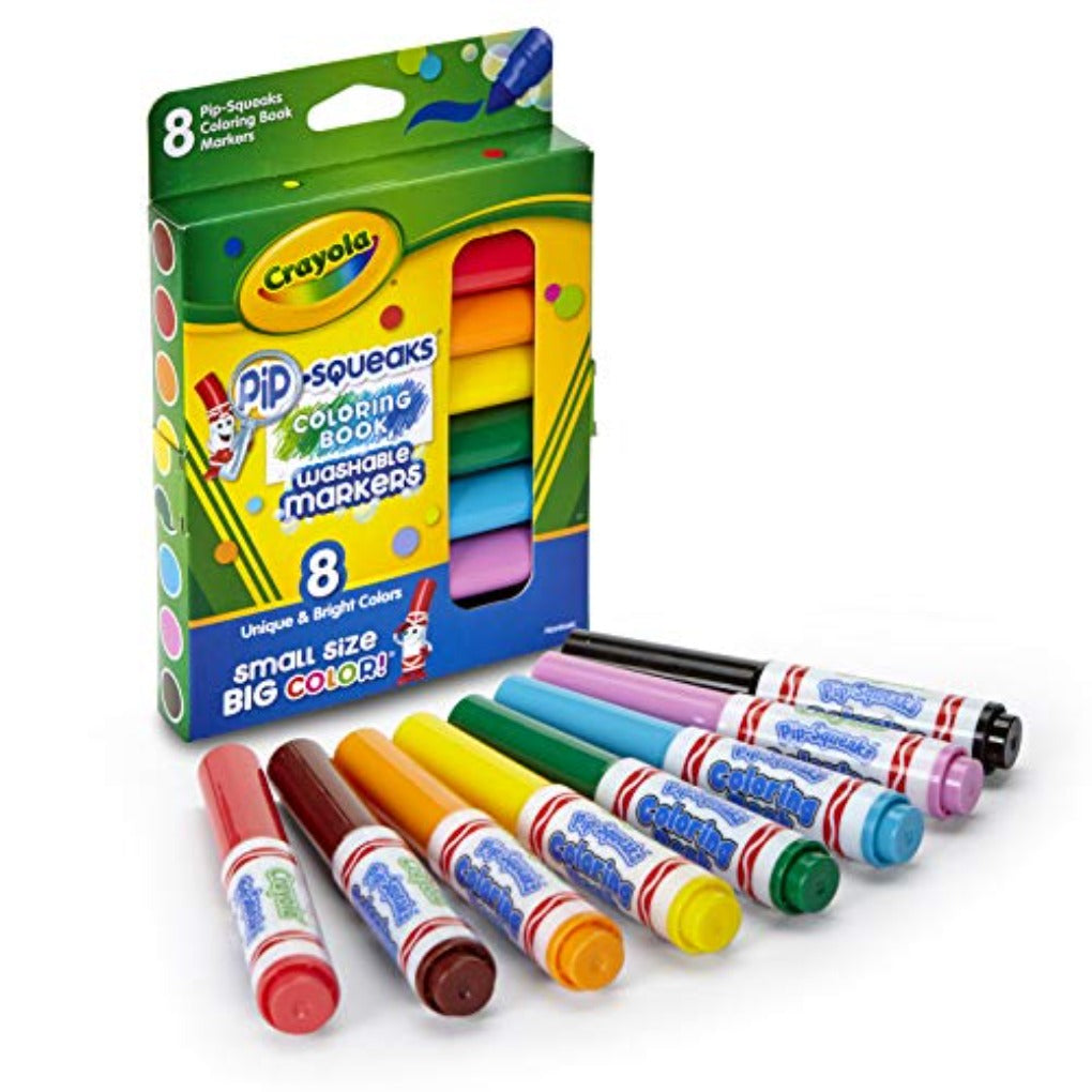 Crayola Pip-Squeaks Washable Markers 8 Colors || الوان شينية كرايولا قصيرة للاطفال ٨ لون