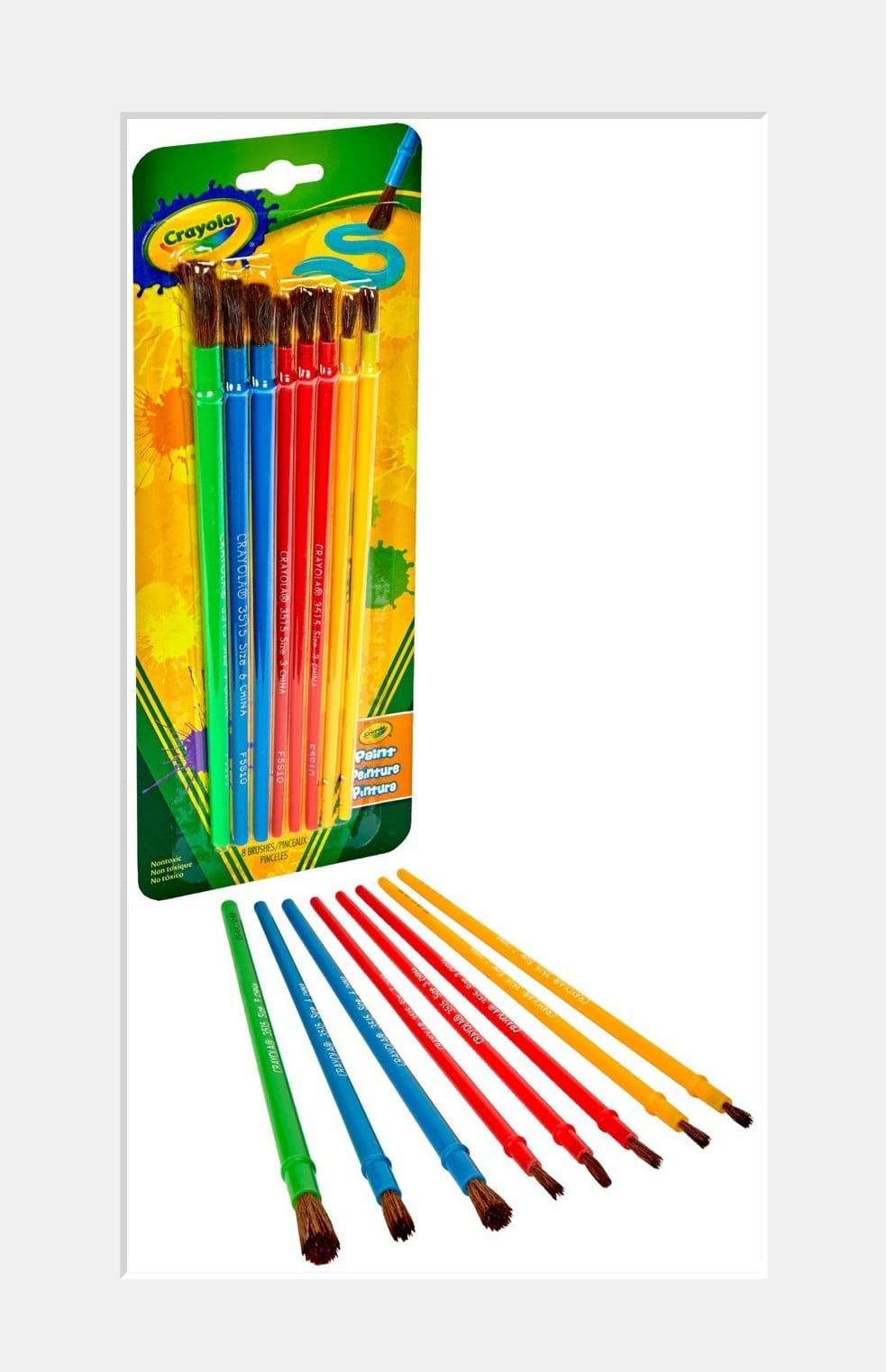 Crayola Brush Set of 8 || فرش رسم كرايولا ٨ حبة