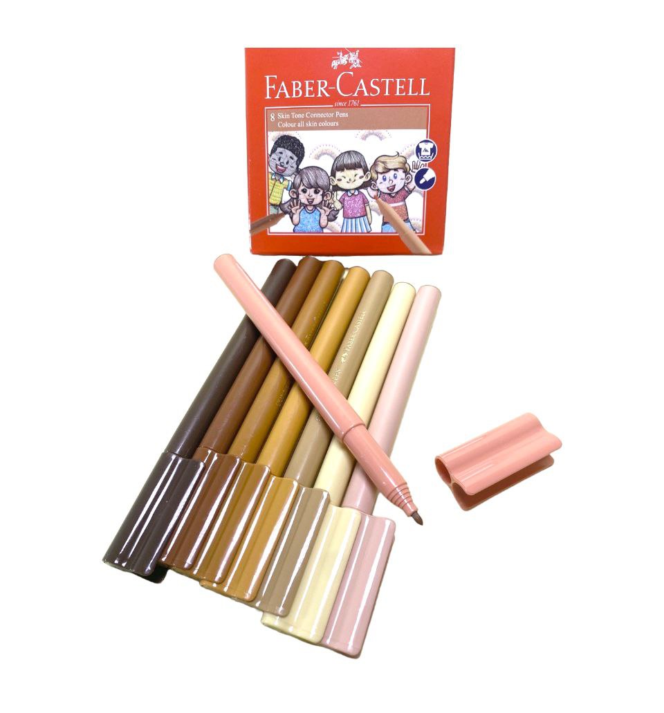 Faber Castell Pastel Skin Tone Colored Markers || الوان فيبر كاستل كونيكت موصوله باستيل
