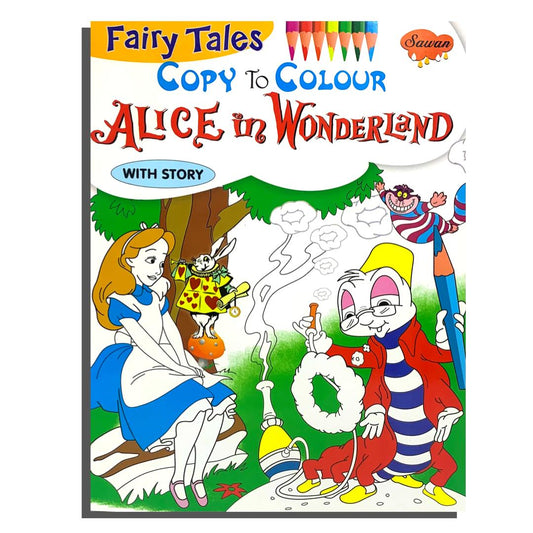 Copy to Color Alice in Wonderland || قصة اطفال اليس في بلاد العجائب انجليزي قابلة للتلوين⁩⁩⁩⁩⁩