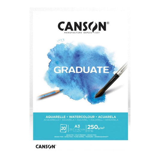 Canson Graduate Aquarelle 250 Gm A3 || A3 دفتر رسم كانسون للمائي 250جم