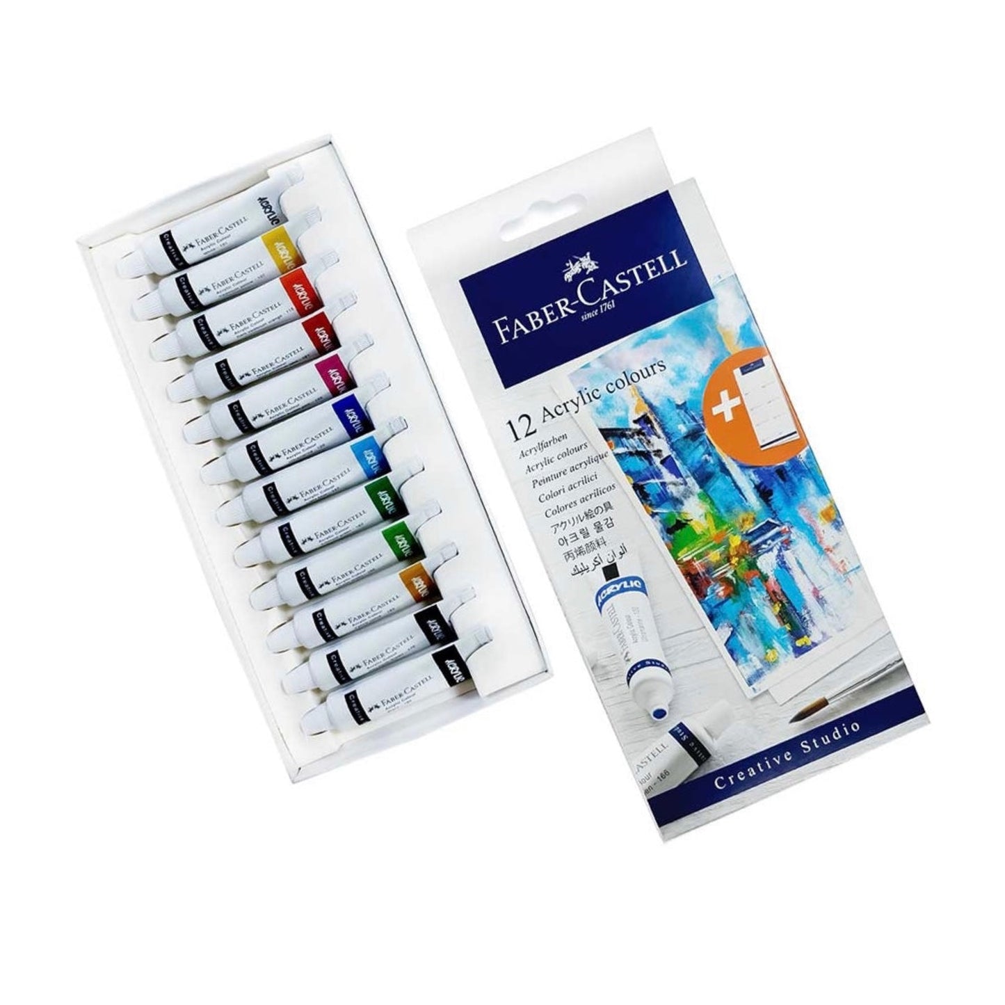 Faber Castell Acrylic Colours 12 || الوان اكريلك فيبر كاستل 12لون