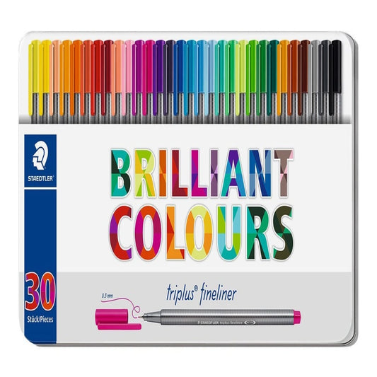 Staedtler Triplus Fineliner Brilliant Colors 30 Colors || الوان ستدلر 30 صعيفة 