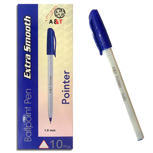 A&T Ball Pen Pack of 10 Pens || علبة اقلام حبر مثلث