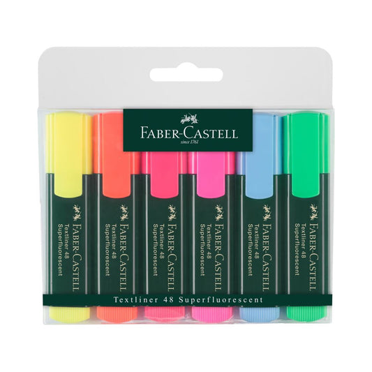 Faber Castell Highlighters Set of 6 || ألوان فسفوري فيبر كاستل ٦ لون