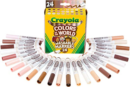 ألوان كرايولا العالمية ألوان قابلة للغسل 24