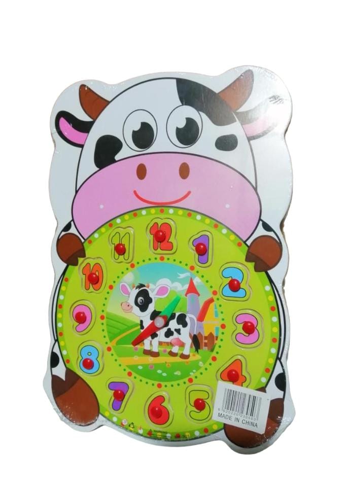 Puzzles Cow Clock 12 Pcs || بازل بقرة شكل ساعة ١٢ قطعة⁩