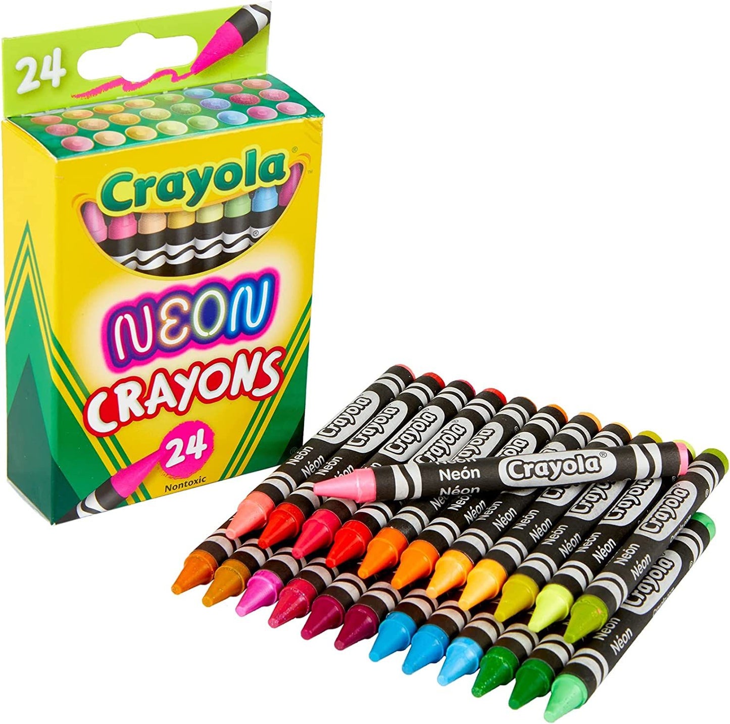 Crayola Neon 24 Color Crayon || الوان شمعية كرايولا نيون ٢٤ لون