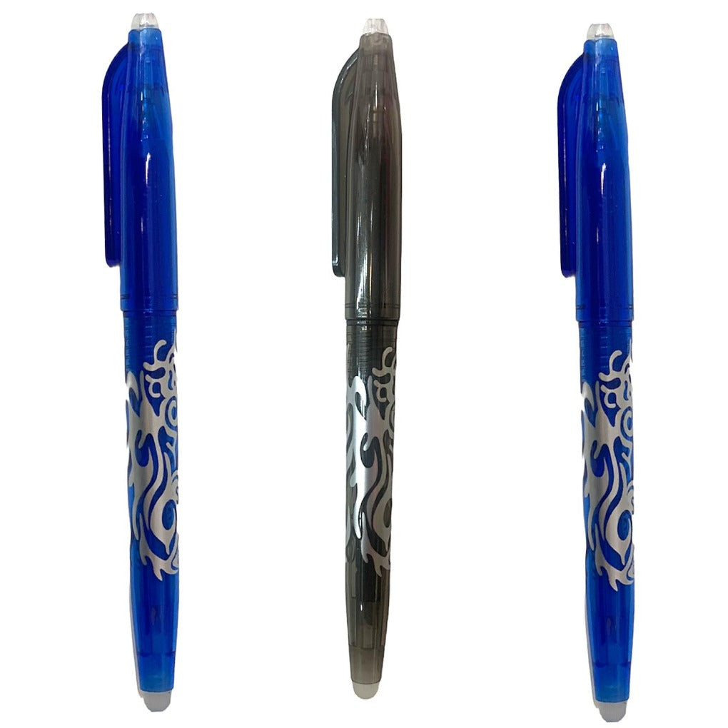 A&T Erasable Pen 3 Pack 2 Blue 1 Black || مجموعة قلم حبر ماسح ٢ ازرق و ١ اسود