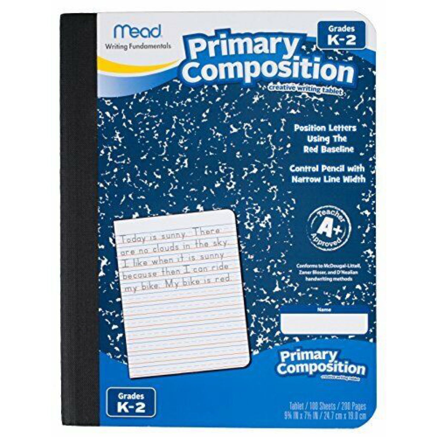 Mead primary composition NoteBook 100 sheets || دفتر ميد انجليزي 4 خطوط 100 ورقه