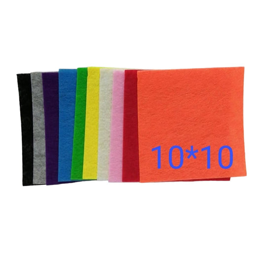 Felt Fabric Set 10 Colors 10 x 10 || خام جوخ قياس 10*10 سم مجموعة ١٠ لون