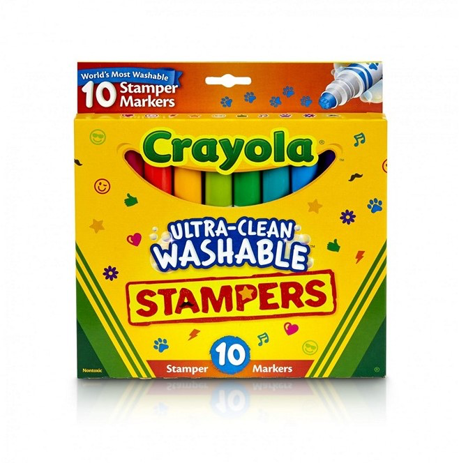 Crayola Ultra Clean Washable Stampers 10 Colors || الوان طباعات كرايولا ١٠ لون قابلة للغسل