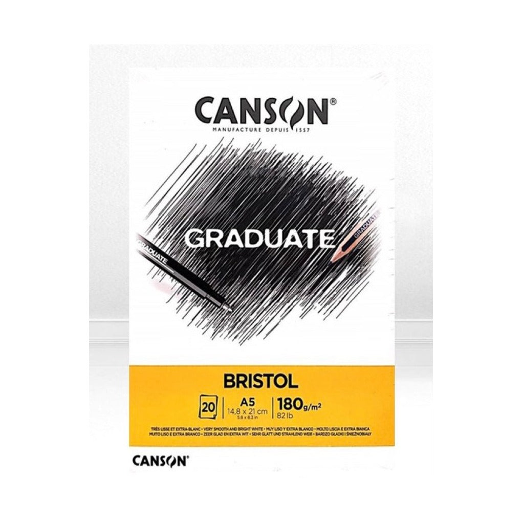 Canson GRADUATE Bristol 180 Gm A5  || A5  دفتر رسم كانسون 180 جرام